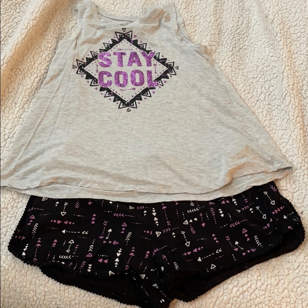 Justice Sleeveless Tops & Matching Shorts (3 sets)